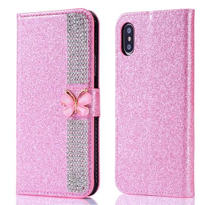 फ्लैश पाउडर इलेक्ट्रोप्लाटेड डायमंड इनले फोन केस For Iphone Xr Xs 11 12 13 14 प्रो मैक्स सेल कवर